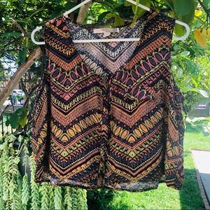 Forever 21 Button Down Crop Top